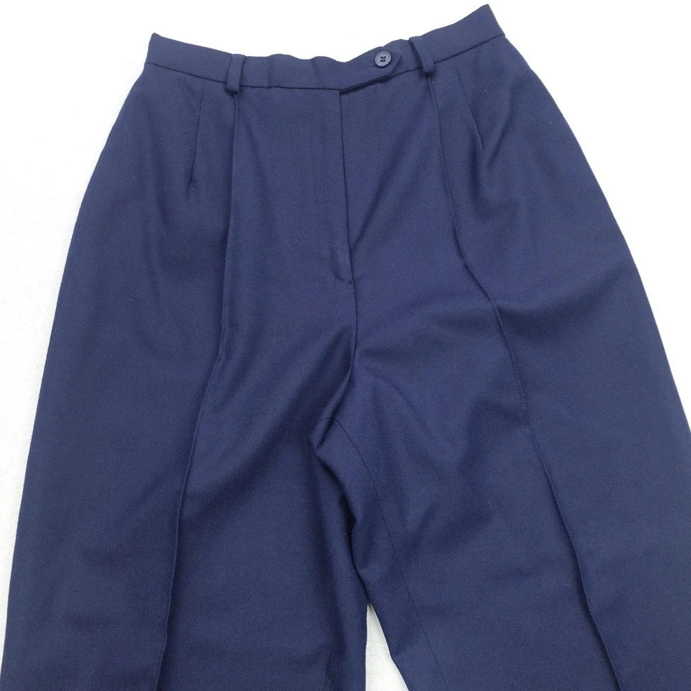 Talbots Pants Womens 10 Petite Wool Pull On Elastic Waist Classic Office Workwea - Picture 4 of 12